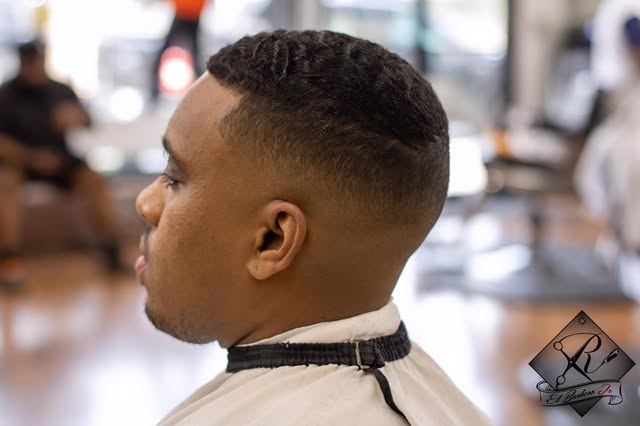Short textured haircut with smooth fade